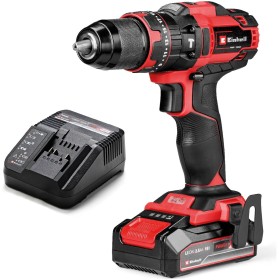 Einhell Taladro percutor con batería TE-CD 18/44 Li-i Power X-Change (18V, 44 Nm, función de perforación por percusión,