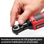 Atornillador de carraca con batería TE-RW 18/60 Li-Solo Power X-Change de Einhell (18 V, 60 Nm, portaherramientas de 3/8",