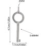 RUDFUZ 1 Piezas Estilo Americano Universal Llave Plana en Blanco Llave Especial Esposas Llave de Bloqueo de aleación de Zinc