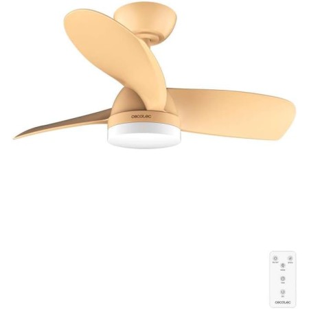 Cecotec Ventilador de Techo con Luz EnergySilence Aero 3050 Pink. 35 W, Motor DC, Diámetro 36” con luz LED, Mando a distancia,