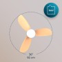 Cecotec Ventilador de Techo con Luz EnergySilence Aero 3050 Pink. 35 W, Motor DC, Diámetro 36” con luz LED, Mando a distancia,