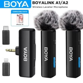 BOYA BOYALINK Un micrófono de solapa inalámbrico Lavalier para iPhone 