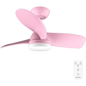 Cecotec Ventilador de Techo con Luz EnergySilence Aero 3050 Pink. 35 W, Motor DC, Diámetro 36” con luz LED, Mando a distancia,