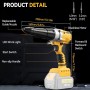 Pistola remachadora inalámbrica compatible con Dewalt de 18 V (sin batería), pistolas de tuerca de remache automáticas