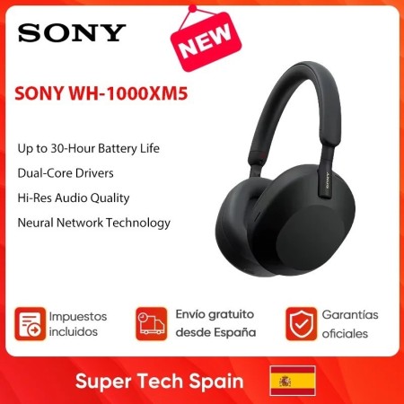 Sony WH-1000XM5 auriculares inalámbricos con cancelación de ruido auri