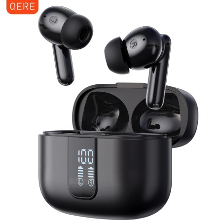 QERE E50 Auriculares inalámbricos, TWS Bluetooth 5.3, micrófono HD, au