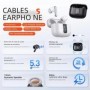 QERE E50 Auriculares inalámbricos, TWS Bluetooth 5.3, micrófono HD, au