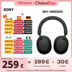 Sony WH-1000XM5 Auriculares inalámbricos con cancelación de ruido Unid