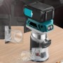 Fresadora Inalámbrica para Batería Makita de 18V, Herramienta Fresadora de Madera Inalámbrica de 6 Velocidades 800W 30000 RPM,