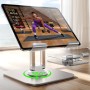 LISEN Soporte Tablet para iPad Mesa Metal Atril Tab Stand, Accesorios Escritorio para Ebook Kindle/Tablet Samsung Xiaomi Pad