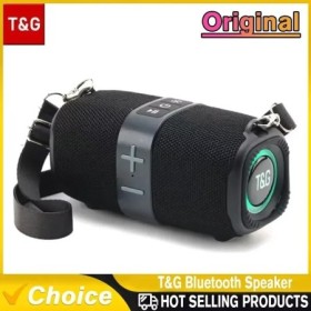 T&G TG667 Altavoz Bluetooth portátil con luz LED cruzada, nivel de apa