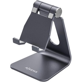AISENS Soporte De Sobremesa Tamaño M Ajustable (1 Pivote) Para Movil / Tablet, Gris