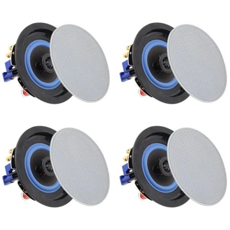 Herdio Paquete de altavoces de techo Bluetooth bidireccionales de 4 ",