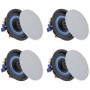 Herdio Paquete de altavoces de techo Bluetooth bidireccionales de 4 ",