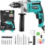 STANEW Taladro de Impacto con cable, 850 W,Mango Giratorio de 360 °, Boquilla de Perforación, Tamaño 0-13 mm, Para Cemento,
