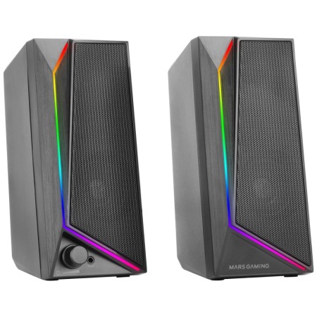 Mars Gaming MS72, Altavoces Gaming 15W, Iluminación RGB Flow, 2 Driver