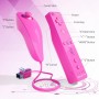 TechKen Mando y Nunchuck para Wii - 2 Mando a distancia inalámbrico para Wii y Wii U [2 rosa]