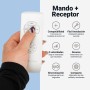 UNIVERSALBLUE WINDSPARE 8027W Universal Remote Control with Receiver for Ceiling Fan, AC Motor, 3 Speeds, 4 Timers, 220-230V,