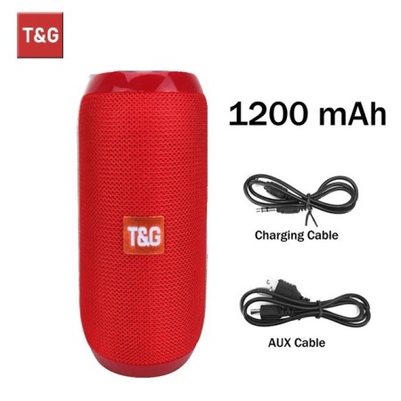Altavoz Bluetooth T & G TG117, caja de sonido portátil TWS, altavoz re