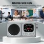 Altavoces inalámbricos Bluetooth 5,4, Radio FM portátil de 87,5-108MHz