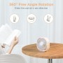 EasyAcc Portable USB Quiet Fan, Mini Table Fans with 3 Speed, 360° Vertical Rotation, Small Powerful for Sleeping, Office, Sleep