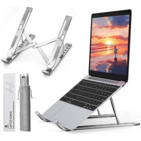 AiTodos® Soporte para Computadora Portatil, Aleación de Aluminio, Antideslizante, Soporte Portátil Plegable, Ventilación y
