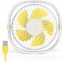 EasyAcc Portable USB Quiet Fan, Mini Table Fans with 3 Speed, 360° Vertical Rotation, Small Powerful for Sleeping, Office, Sleep