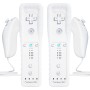 TechKen Mando y Nunchuck para Wii - 2 Mando a distancia inalámbrico para Wii y Wii U [2 rosa]