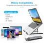 AOVUYCK-Store Soporte Portátil, 8 Ángulos Ajustable Ventilado Elevador Portátil, Laptop Stand con Plástico ABS, Silicona