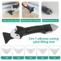 Aplicador Silicona, Herramienta de Calafateo Silicona, Espatula Silicona para Juntas para Baño de Cocina