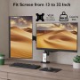 BONTEC Soporte Monitor Doble para Pantallas LED LCD de 13 a 32 Pulgadas, Brazo Monitor Ergonómico con Resorte de Gas y Gestión