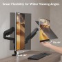 BONTEC Soporte Monitor Doble para Pantallas LED LCD de 13 a 32 Pulgadas, Brazo Monitor Ergonómico con Resorte de Gas y Gestión
