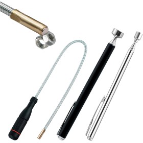 VEGCOO 3Pcs Herramientas de Recogida Iman Flexible Telescópicas Magnéticas 1.5LB 3LB 5LB, Herramientas Taller Mecanico Iman