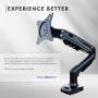 Invision Soporte de Monitor Escritorio para Pantallas de 19 a 32 Pulgadas, VESA 75 y 100 mm, Abrazadera Escritorio Soporte,