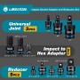 LIBRATON Juego de 11 Adaptadores y Reductores de Vasos de Impacto, Reductores de Adaptadores de Vasos, Junta Universal Impacto,