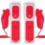 TechKen Mando y Nunchuck para Wii - 2 Mando a distancia inalámbrico para Wii y Wii U [2 rosa]