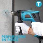TEENO Taladro percutor con cable 710W con 20 accesorios, perilla de velocidad variable,Velocidad Variable 0-2.800 rpm， mango