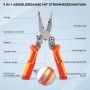 DAOZUL Pelacables Electricista, Pelacables con Comprobador de Tensión, Alicates Pelacables, Pelado de Cables, 9 en 1 Pelacables