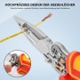 DAOZUL Pelacables Electricista, Pelacables con Comprobador de Tensión, Alicates Pelacables, Pelado de Cables, 9 en 1 Pelacables