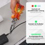 DAOZUL Pelacables Electricista, Pelacables con Comprobador de Tensión, Alicates Pelacables, Pelado de Cables, 9 en 1 Pelacables