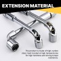 Hugwish 4pcs Llaves De pipa Hexagonal En L 7mm 8mm 10mm 13mm, Juego De Llave De pipa Crv Acero Cromo Vanadio, Llaves Tubo