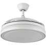 FABRILAMP - Retractable Ceiling Fan | Silent DC Motor | Integrated LED Light | 3 Light Shades | 6 Speeds | Remote Control |