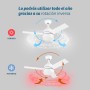 Grunkel - Ceiling fan with LED light and reversible installation blades white and wood - SKYECO-42 - Remote control. 6 speeds.