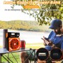 Kihhvlo Camping Fan with LED Flashlight and 4 Speeds, 90° Adjustment, USB and Type C, Ideal for Offices, Bedrooms and Camping