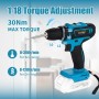 KATSU FIT-BAT 21 V Taladro atornillador inalámbrico con portabrocas sin llave de 10 mm, ideal para tareas de bricolaje en el