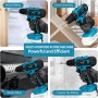 KATSU FIT-BAT 21 V Taladro atornillador inalámbrico con portabrocas sin llave de 10 mm, ideal para tareas de bricolaje en el