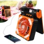 Kihhvlo Camping Fan with LED Flashlight and 4 Speeds, 90° Adjustment, USB and Type C, Ideal for Offices, Bedrooms and Camping