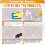 Miioto Kit Quita Silicona Juntas, Espátula para Silicona, Silicone Tool, 5 Puntas de Raspador, Eliminar Silicona Persistente
