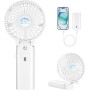 HandFan Mini Portable Fan 5200mAh, 5-20 Hours Runtime, 3 Speeds, Strong Airflow, USB, Portable, Rechargeable, Foldable, Gift for