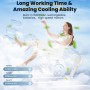 HandFan Mini Portable Fan 5200mAh, 5-20 Hours Runtime, 3 Speeds, Strong Airflow, USB, Portable, Rechargeable, Foldable, Gift for